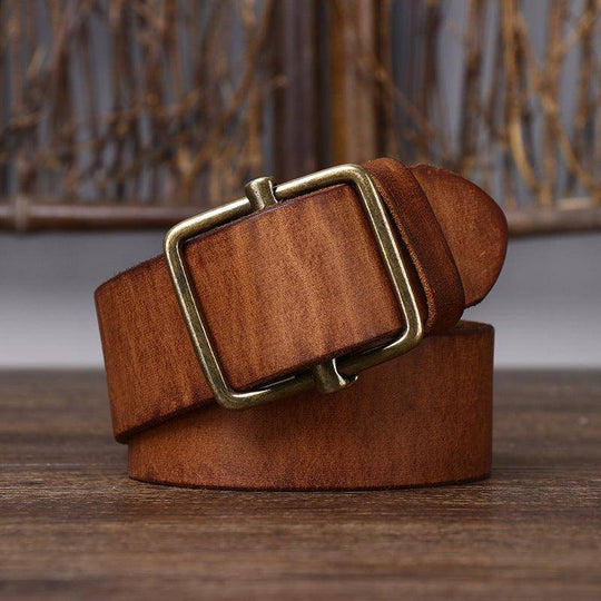 Elegant Leather Belt For Men, Strumiana Model