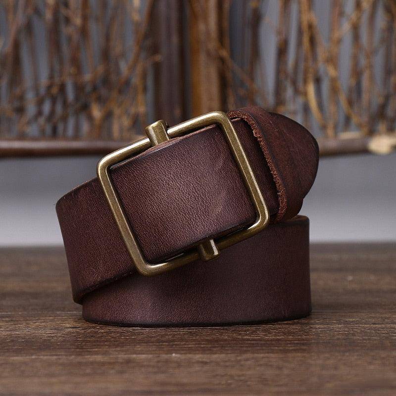 Elegant Leather Belt For Men, Strumiana Model - Leather Purse Backpack