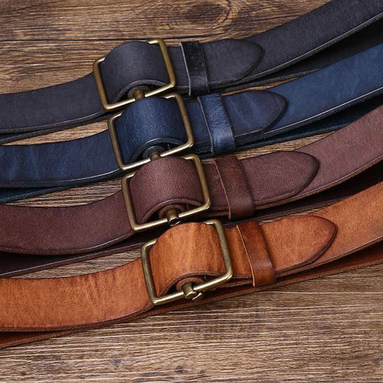 Elegant Leather Belt For Men, Strumiana Model