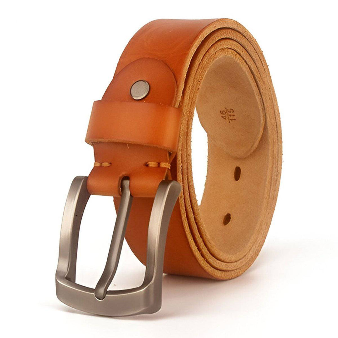 Full Grain Leather Belt, Supple And Comfortable, For Men, Orazio Model - Leather Purse Backpack