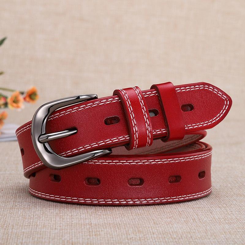 Stylish Casual Leather Belt For Women, April Model - Leather Purse Backpack