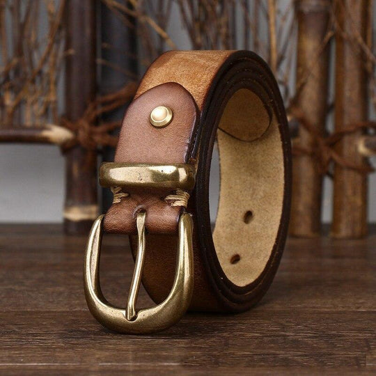 Handmade Leather Belt For Women, Cafatia Model - Leather Purse Backpack