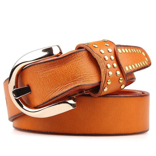 Durable Casual Leather Belt For Women, Tutna Model - Leather Purse Backpack