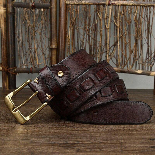 Designer Leather Belt For Women or Men, Alfnia Model - Leather Purse Backpack