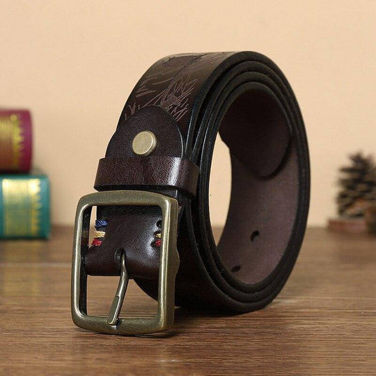 High-quality Leather Belt For Men, Faltusa Model - Leather Purse Backpack