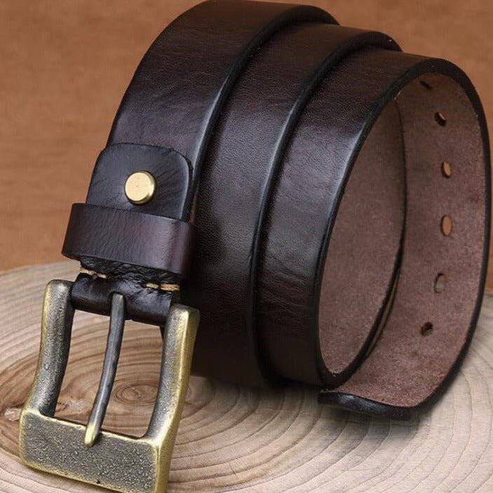 Designer Leather Belt For Men, Ramthia Model - Leather Purse Backpack