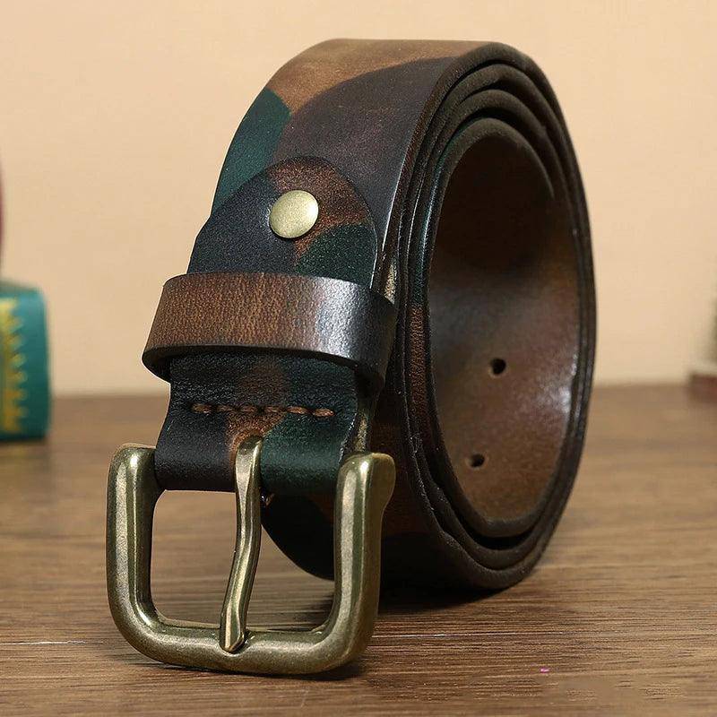 Handmade Leather Belt For Men, Varun model - Leather Purse Backpack