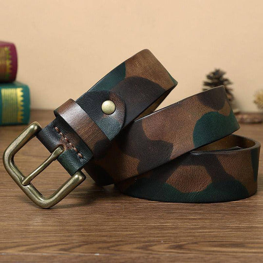 Handmade Leather Belt For Men, Varun model - Leather Purse Backpack