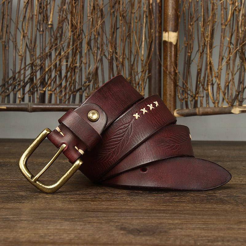 High-quality Leather Belt For Men, Vijay Model - Leather Purse Backpack