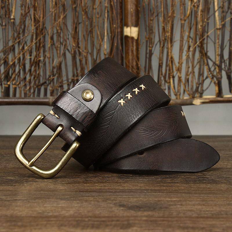 High-quality Leather Belt For Men, Vijay Model - Leather Purse Backpack