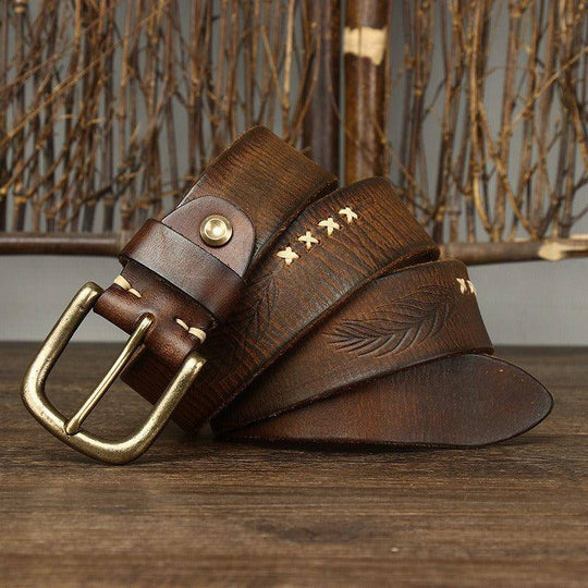 High-quality Leather Belt For Men, Vijay Model - Leather Purse Backpack