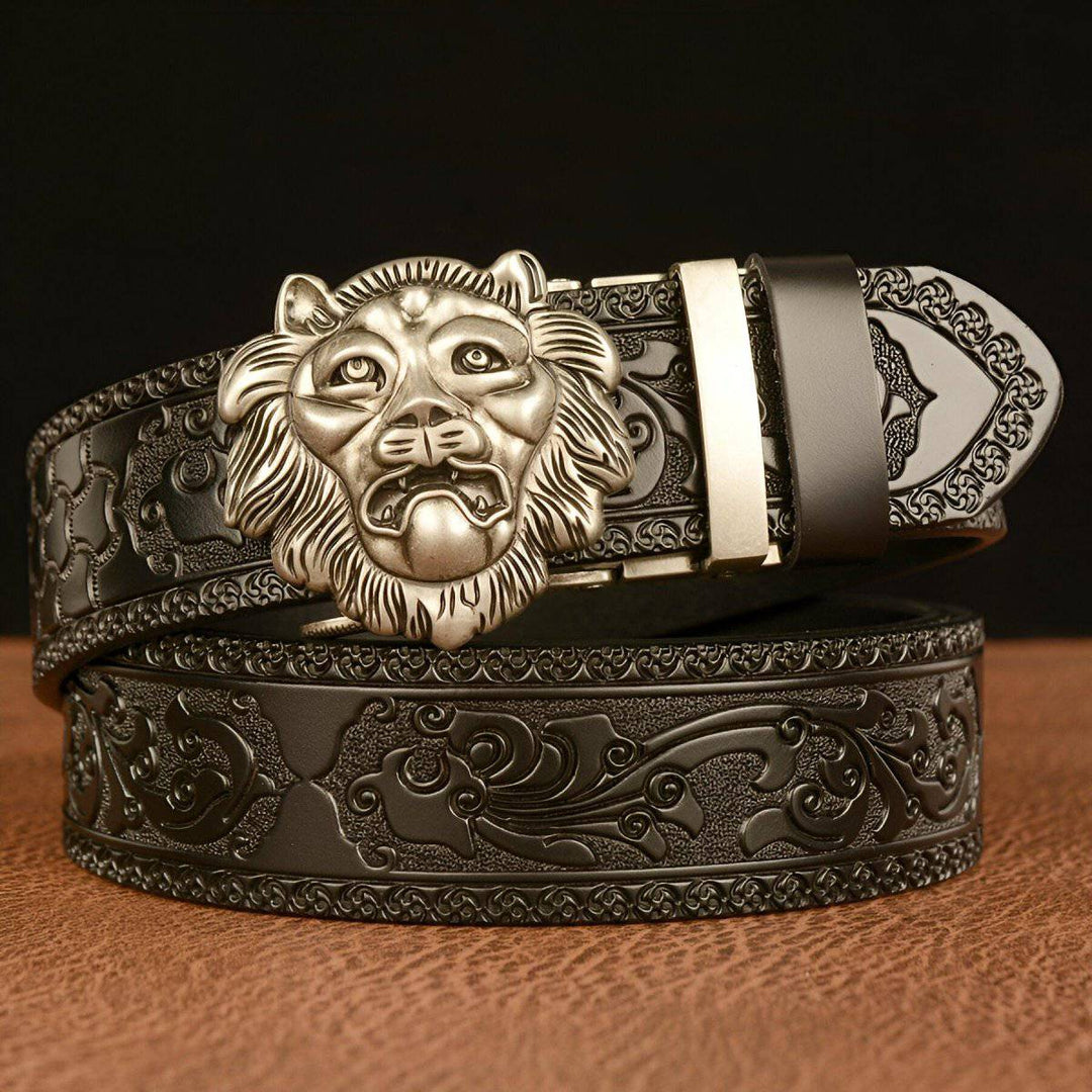 Esprit Animal Belt With Buckle In The Shape оf A Lion Head, Dax Model - Leather Purse Backpack