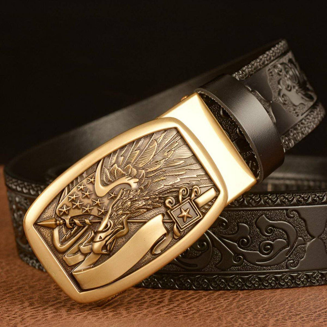 Esprit Animal Belt With Eagle and American Flag Pattern, Evan Model