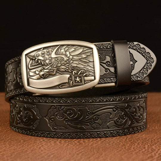 Esprit Animal Belt With Eagle and American Flag Pattern, Evan Model