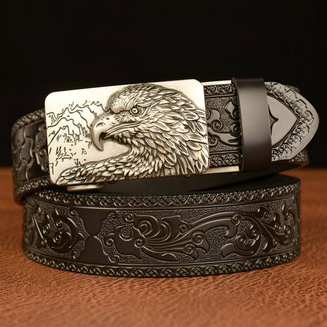 Esprit Animal Belt With Eagle And Mountains Pattern, Zac Model - Leather Purse Backpack