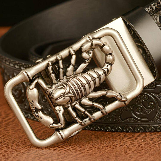 Esprit Animal Belt With Scorpion Pattern, Walker Model - Leather Purse Backpack