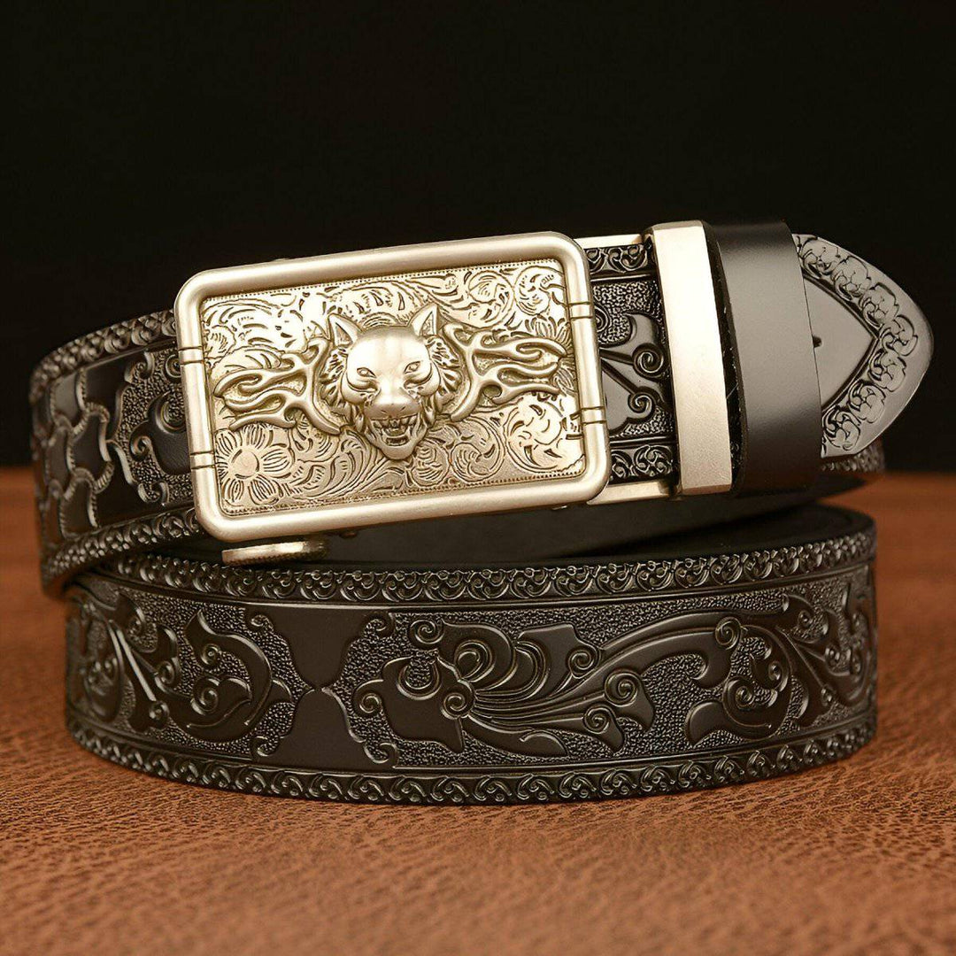 Esprit Animal Belt With Rabid Wolf Head Pattern, Josh Model