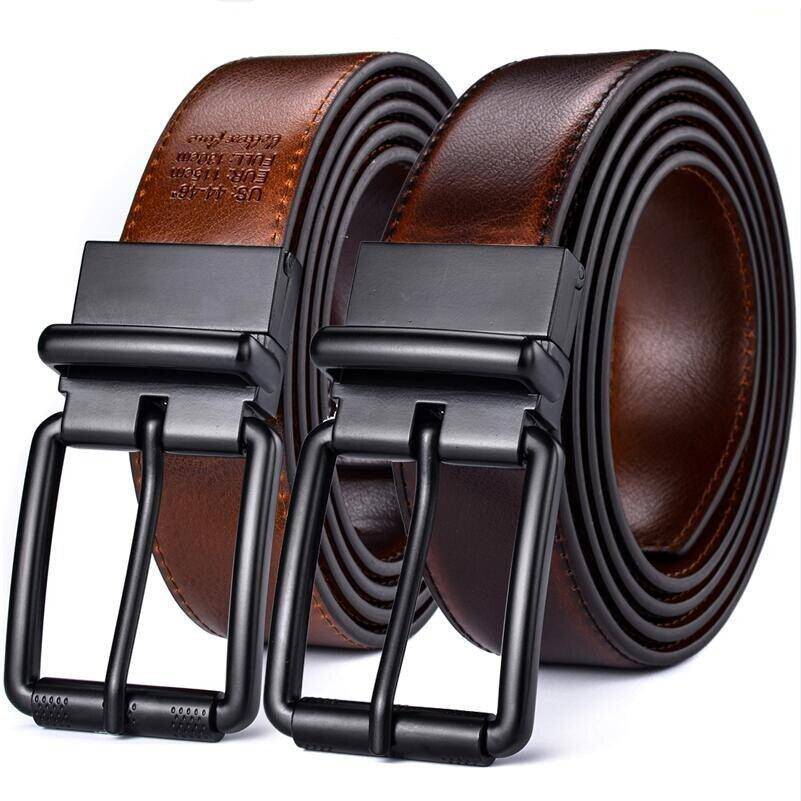 Reversible 2 In 1 Leather Belt For Men, Aaron Model - Leather Purse Backpack