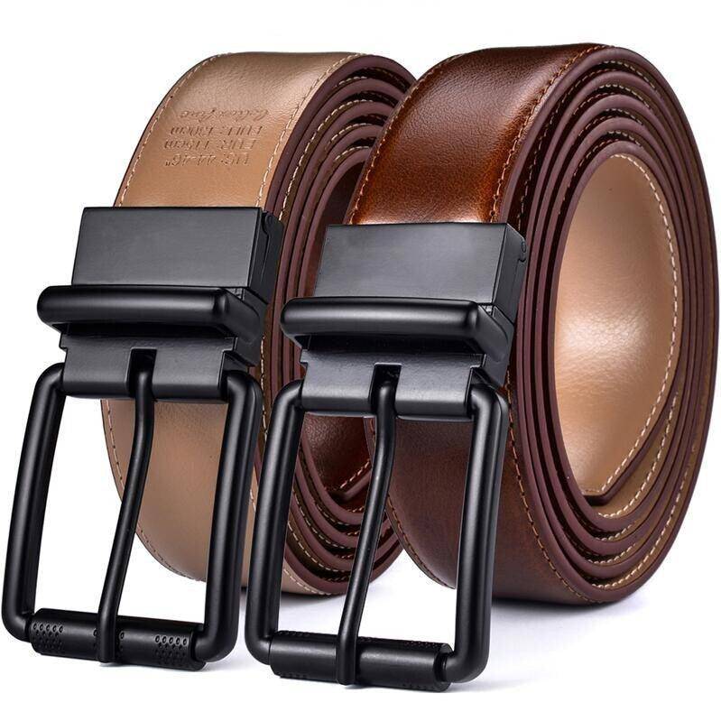 Reversible 2 In 1 Leather Belt For Men, Aaron Model - Leather Purse Backpack