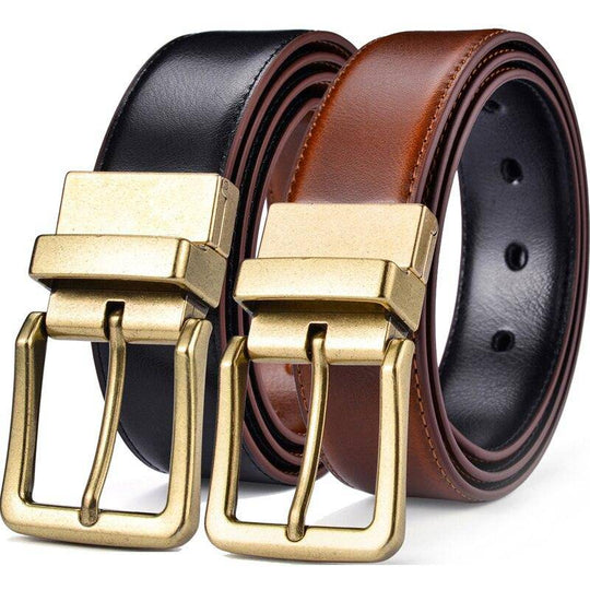 Reversible 2 In 1 Leather Belt For Men, Elite Style - Leather Purse Backpack