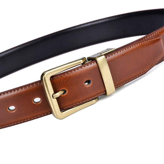 Reversible 2 In 1 Leather Belt For Men, Elite Style - Leather Purse Backpack