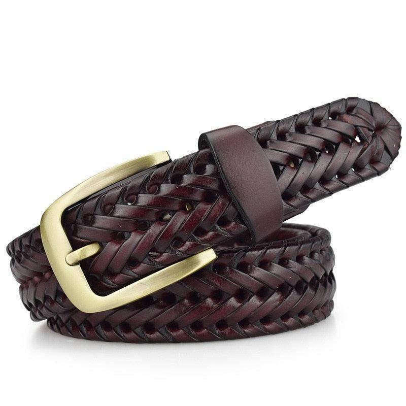 Custom Braided Leather Belt For Men, Nikoloz Model