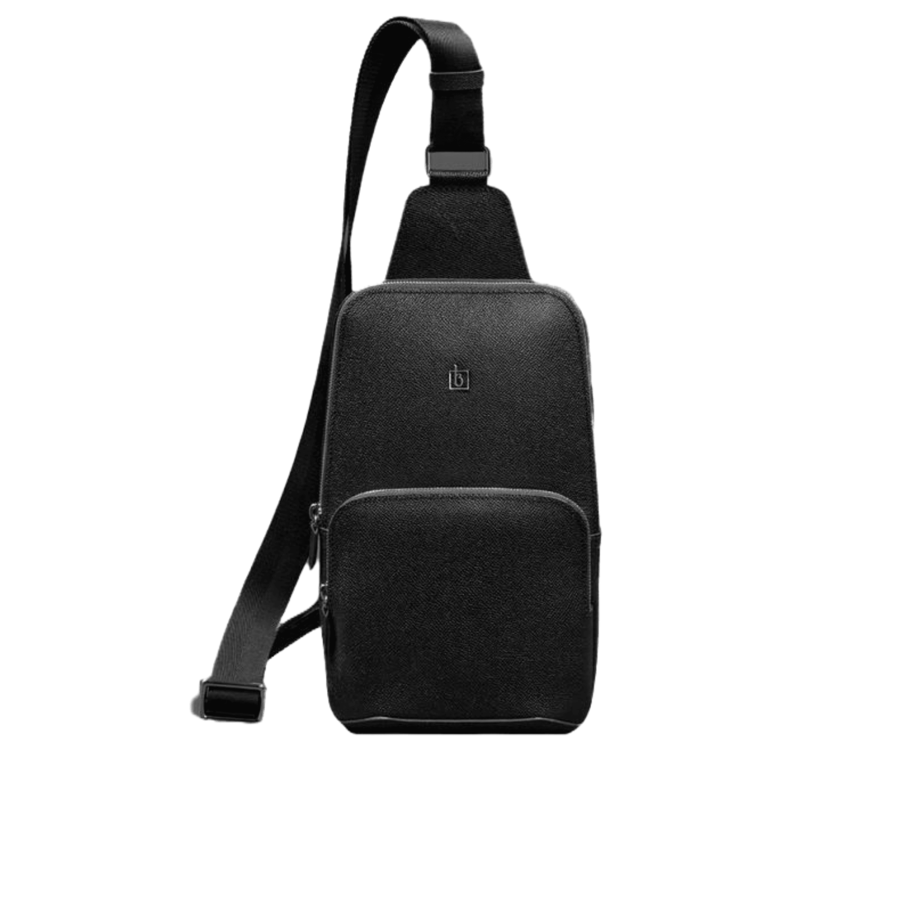 Chic Leather Sling Bag for Men – Elegant One-Shoulder Chest Pack - Leather Purse Backpack