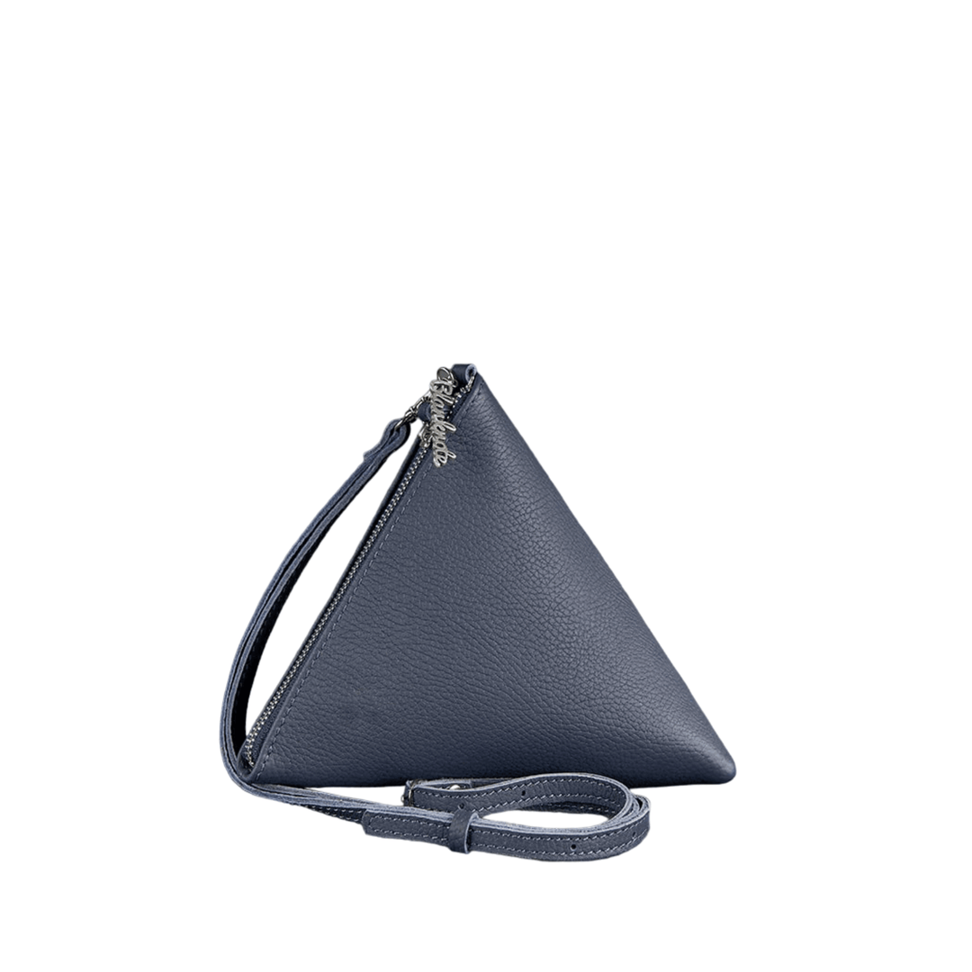 Classic Design Women's Leather Cosmetic Bag Pyramid - Leather Purse Backpack