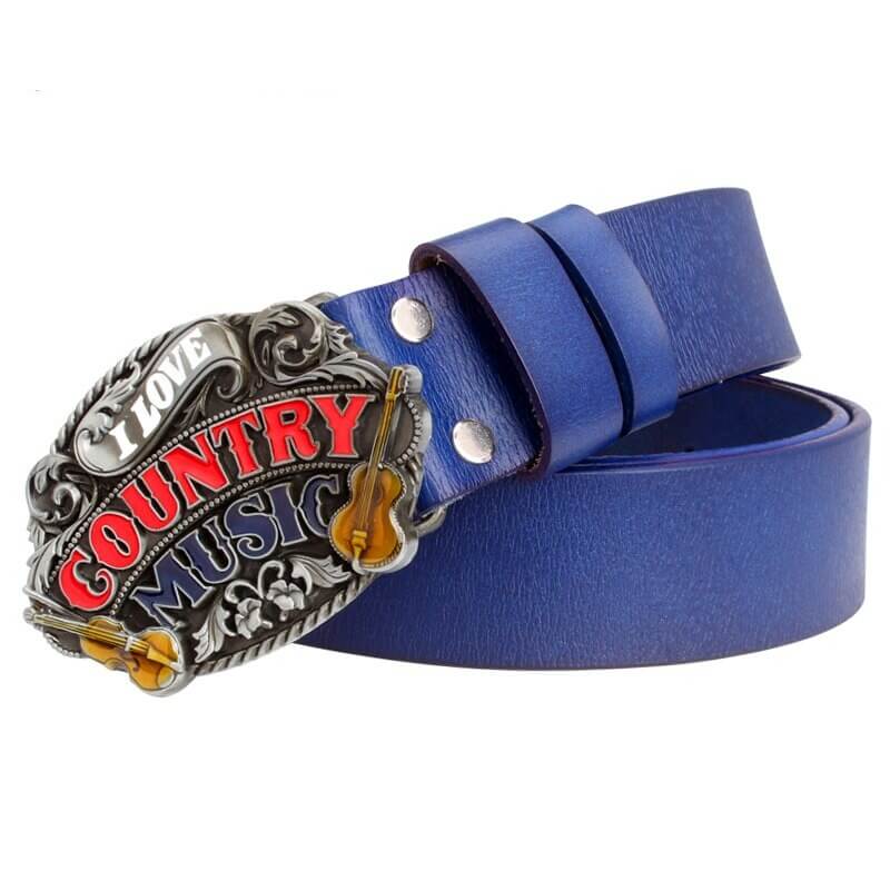 Custom Country Western Leather Belt For Men