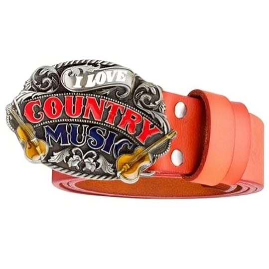 Custom Country Western Leather Belt For Men