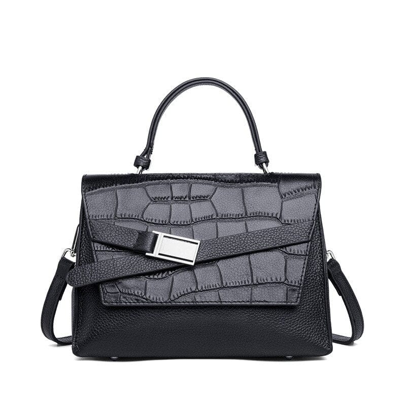 Designer Genuine Leather Multistrip Women's Luxury Tote Handbag - Leather Purse Backpack