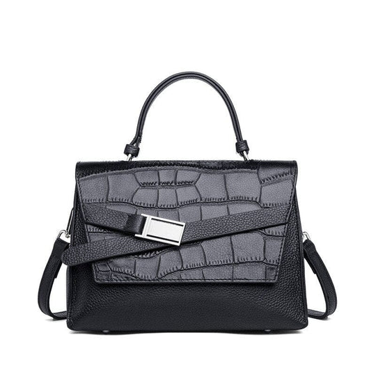 Designer Genuine Leather Multistrip Women's Luxury Tote Handbag - Leather Purse Backpack