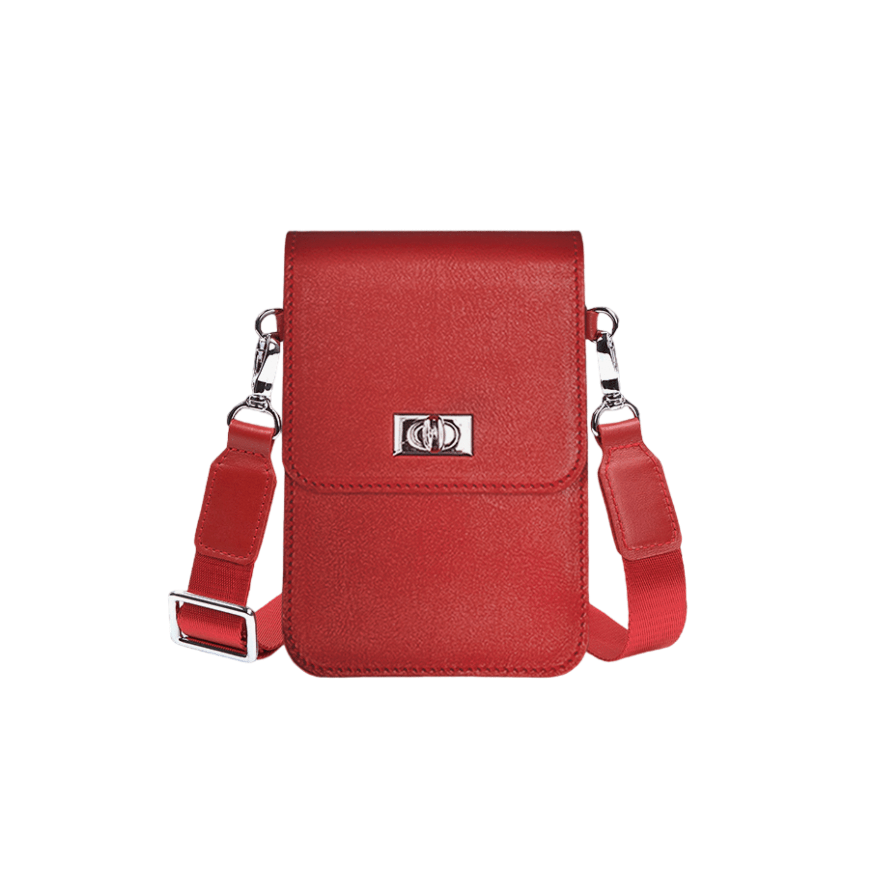 Designer Handcrafted Red Leather Bag for Phone - Leather Purse Backpack