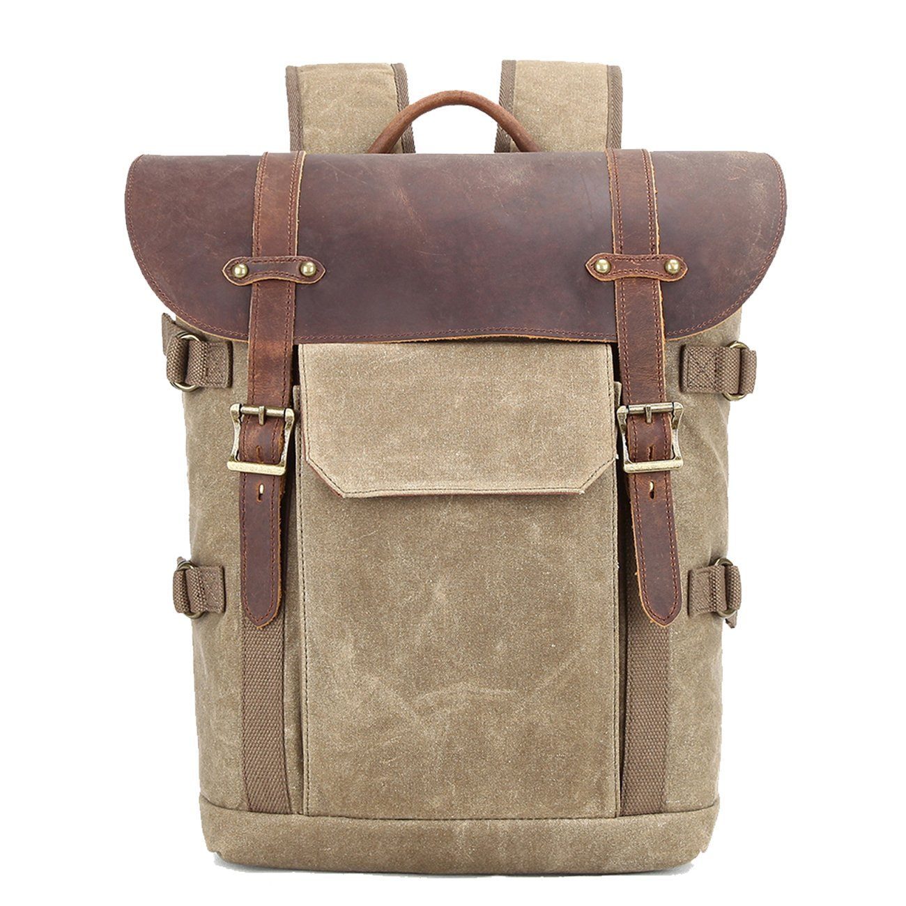 Stylish DSLR Camera Bag with Multiple Compartments and Ergonomic Design - Leather Purse Backpack