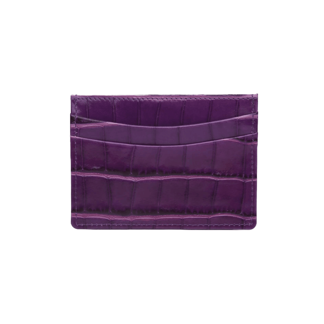 Elegant Dark Magenta Card Holder Italian Leather - Leather Purse Backpack