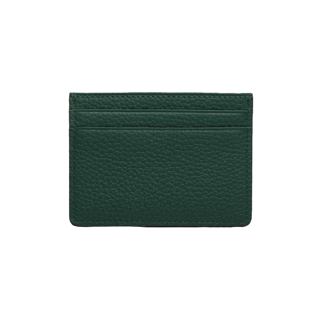 Elegant Green Minimalist Leather Card Holder - Leather Purse Backpack