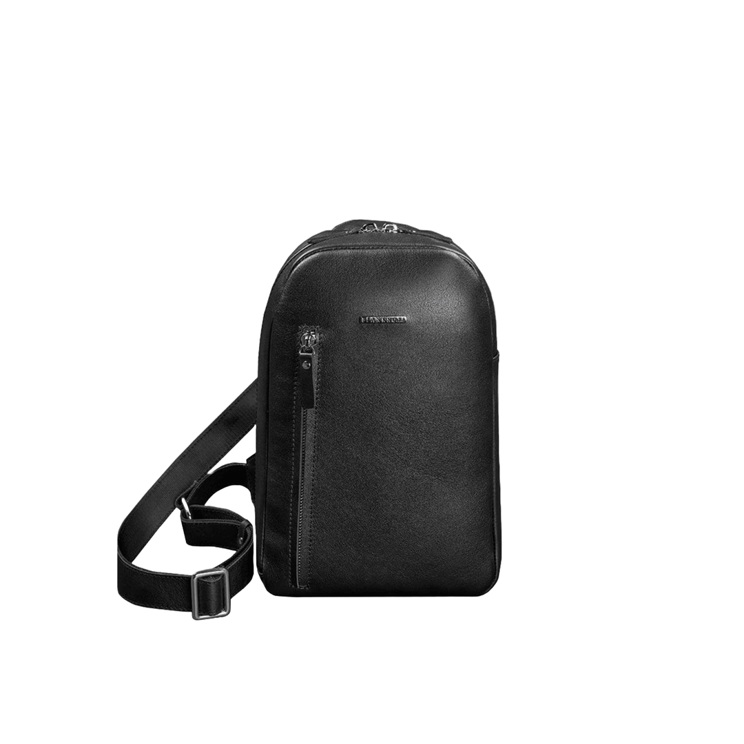 Elegant Handmade Premium Leather Men's One-Shoulder Sling Backpack - Leather Purse Backpack