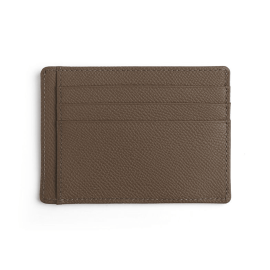 Exclusive Beige Minimalist Leather Card Holder - Leather Purse Backpack