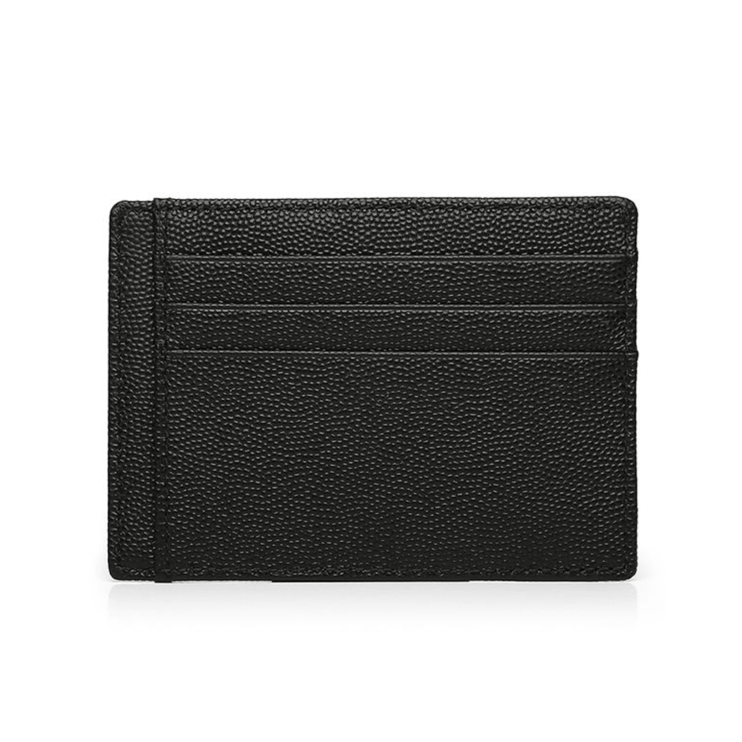 Exclusive Black Minimalist Leather Card Holder - Leather Purse Backpack