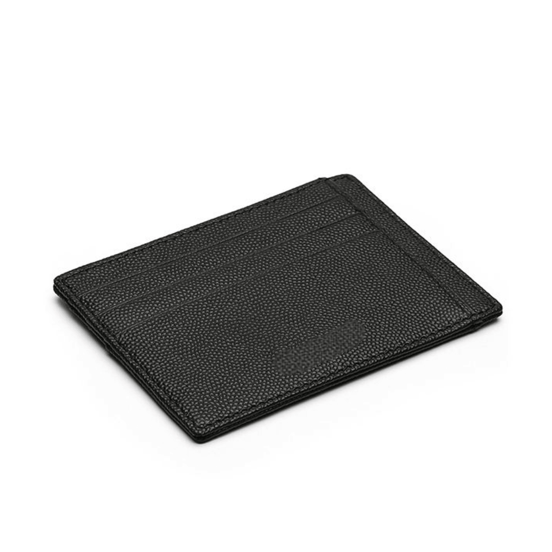 Exclusive Black Minimalist Leather Card Holder - Leather Purse Backpack