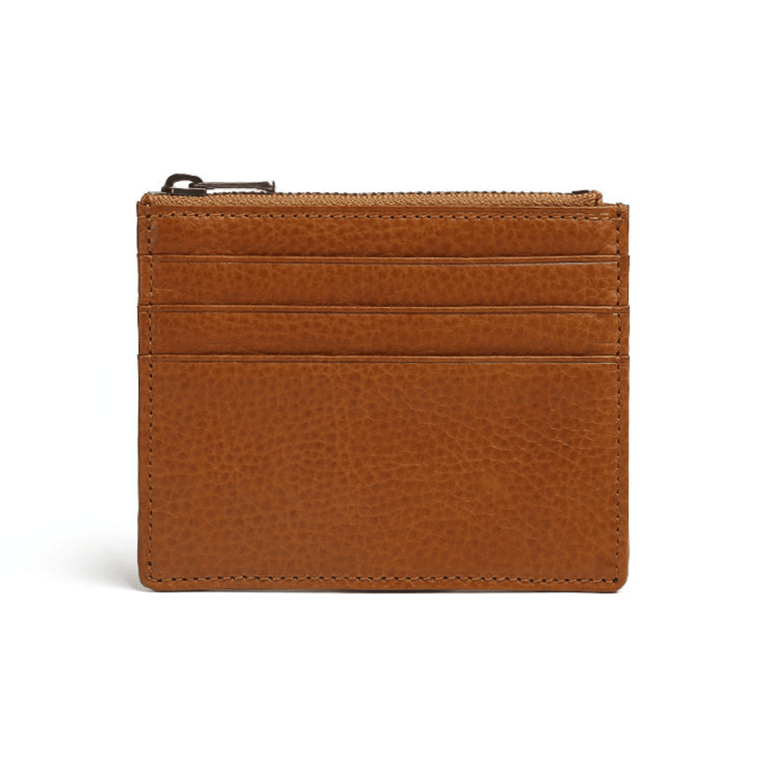 Exclusive Compact Brown Leather Card Holder - Leather Purse Backpack