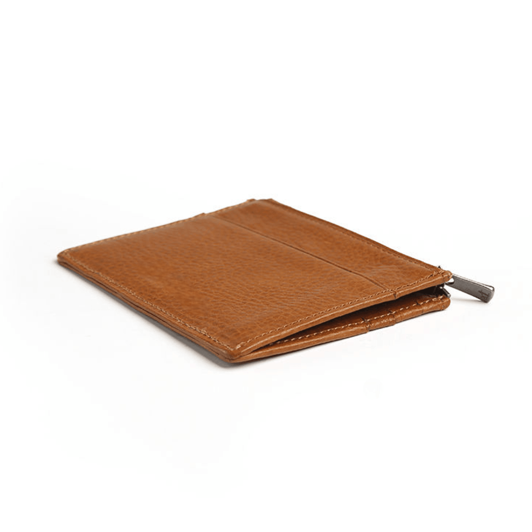 Exclusive Compact Brown Leather Card Holder - Leather Purse Backpack