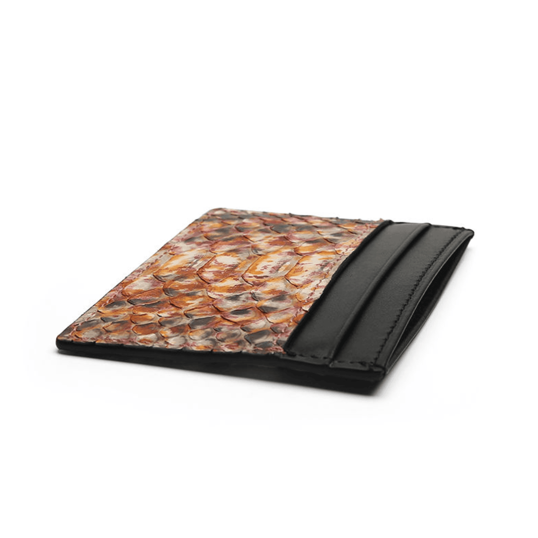 Exclusive Design Python Leather Card Holder - Leather Purse Backpack