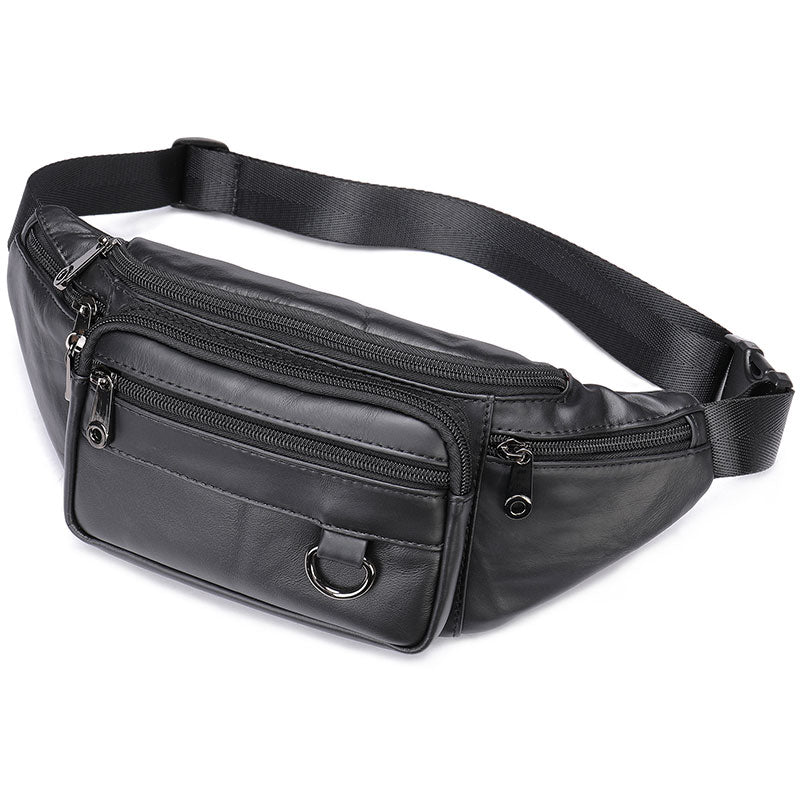 Stylish leather fanny pack for men's fashion