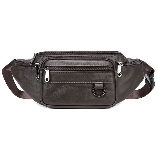 Classic and stylish leather chest bag for him