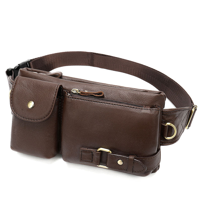 Comfortable leather fanny pack waist bags for men