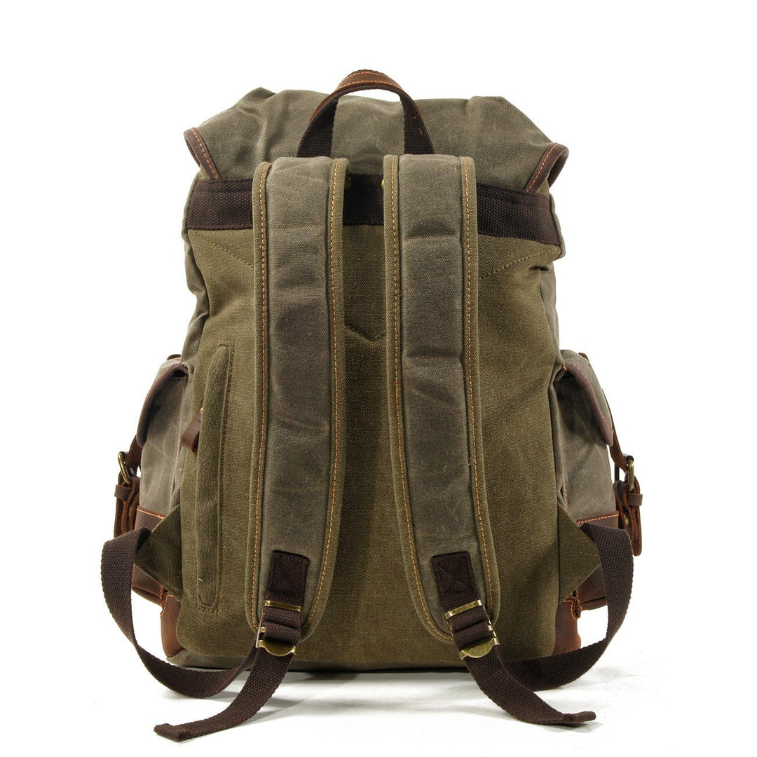 Durable Canvas Hiking Backpack – Lightweight, Water-Resistant Outdoor Bag - Leather Purse Backpack