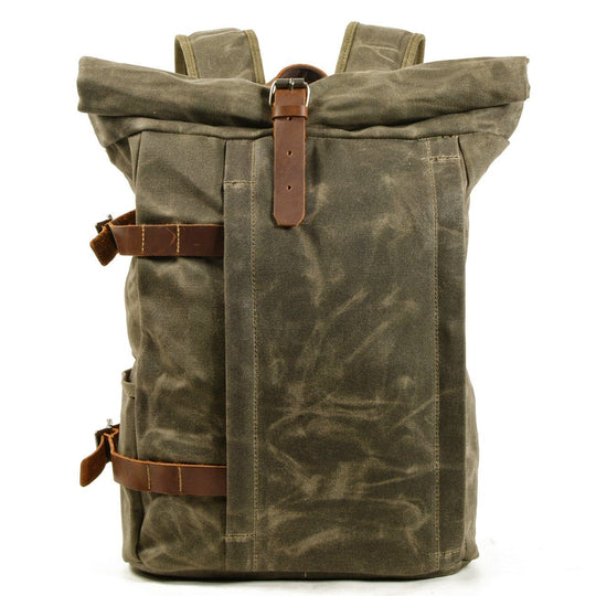 Durable Canvas Motorcycle Backpack – Stylish, Weather-Resistant Gear