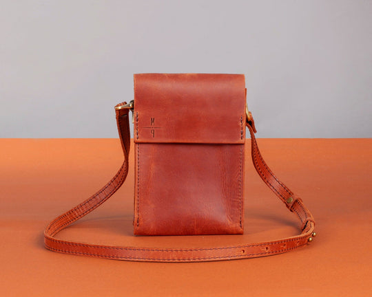 Leather Smartphone Crossbody Bag, iPhone Pouch