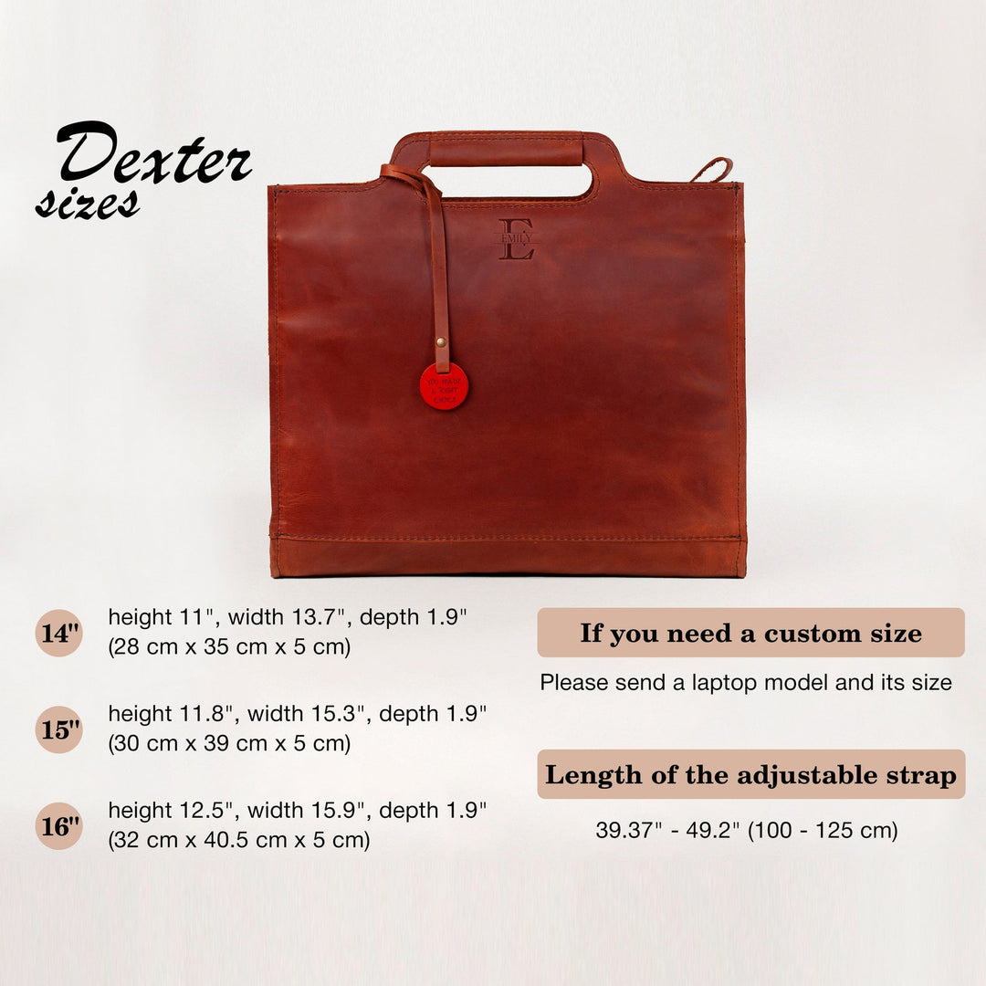 Leather Laptop Bag, MacBook Bag, Briefcase for Laptop